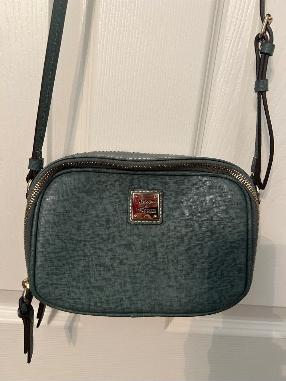 Vintage Dooney & Bourke Teal Crossbody Bag
